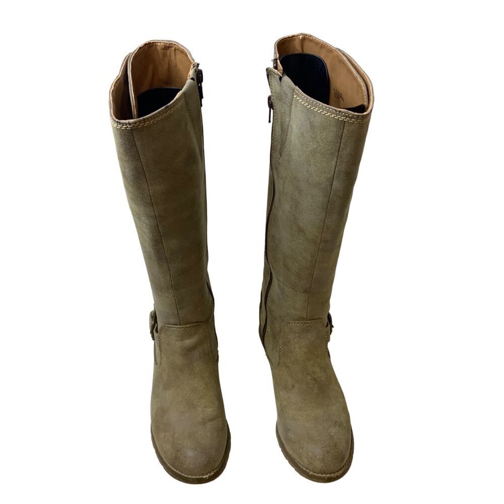 EuroSoft Tan faux Suede Knee High women' boot size 8.5  round toe